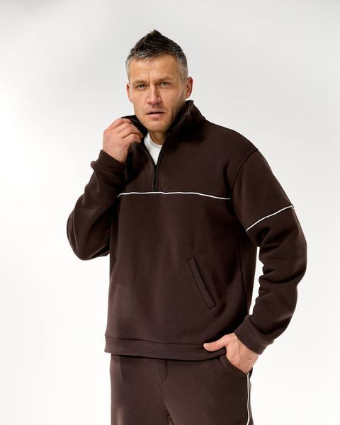 Чоловічий костюм з трьохнитки на флісі, Шоколад, 46-48 1228-SHOKOLAD-46-48 фото